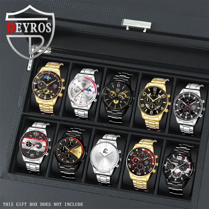 Vente chaude 10 pièces/ensemble montres pour hommes