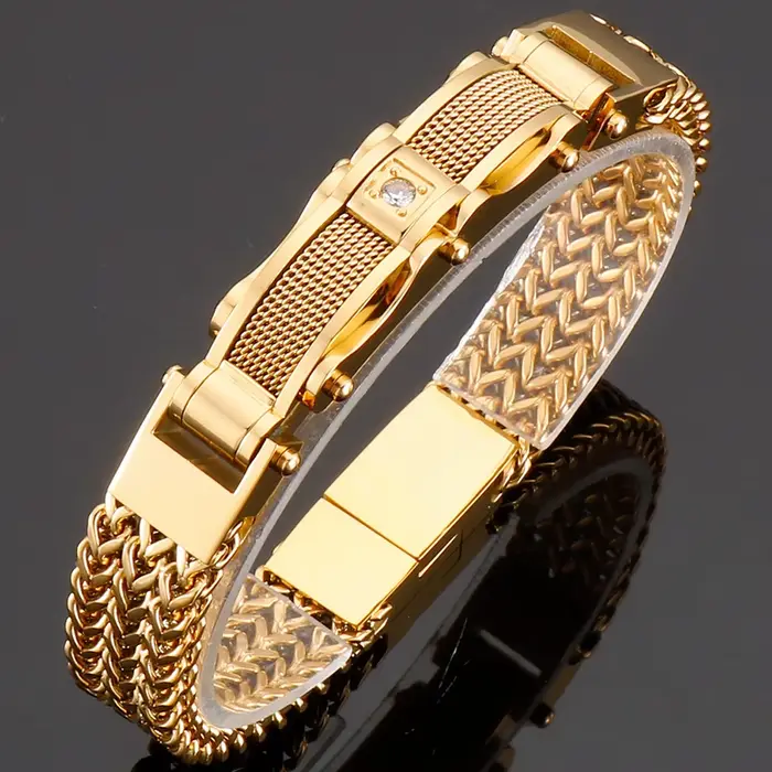 JOMen-Bracelet de Luxe en Acier Inoxydable avec Fermoir Magnétique pour Homme