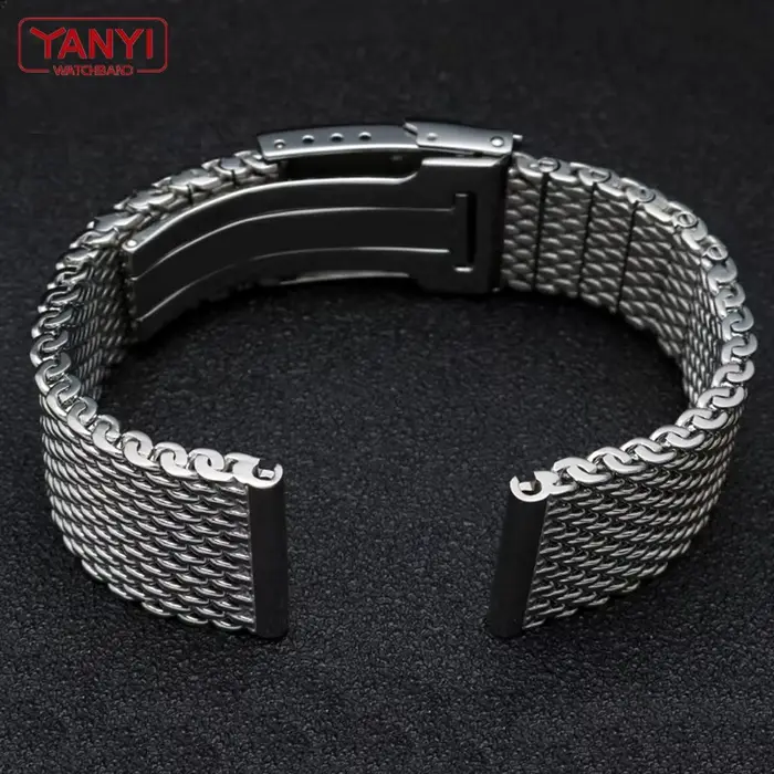 Bracelet de montre en acier inoxydable 316L pour hommes