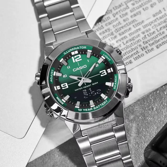 MOL montre pour homme top luxe ensemble quartz 50m étanche militaire double affichage