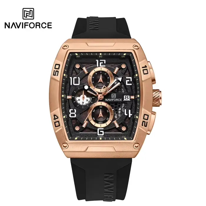 NAVIFORCE-Montre-bracelet militaire chronographe à quartz étanche pour homme, horloge de sport décon