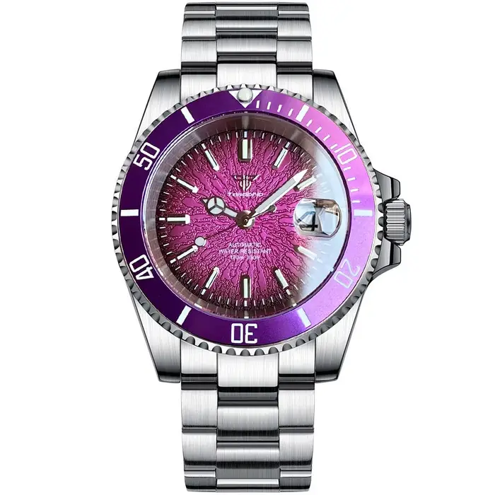 Tandorio Nouvelle Montre de Plongée Homme 40mm Verre Saphir Mouvement Automatique Japonais NH35A Rel