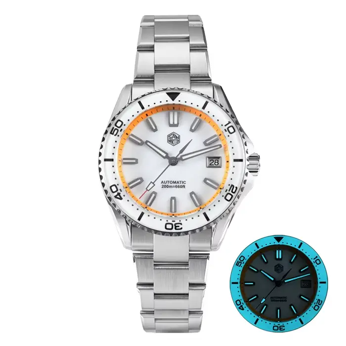 San Martin 2025 nouveau cadran en émail entièrement lumineux 39mm montre de plongée de luxe hommes m