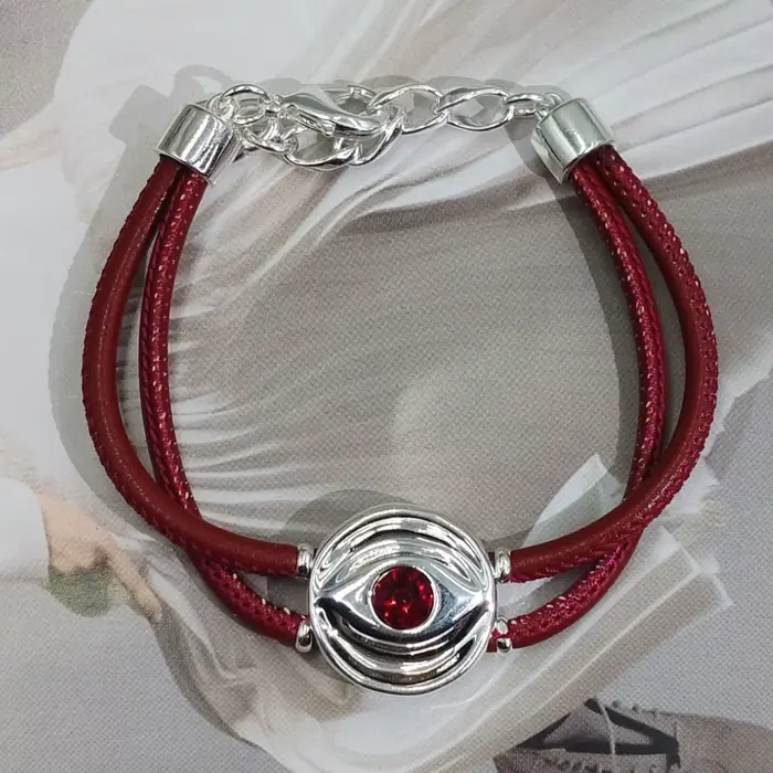Bracelet en cuir double couche avec pierre de naissance colorée bijou unisexe moderne et élégant pour femmes et hommes occasions spéciales