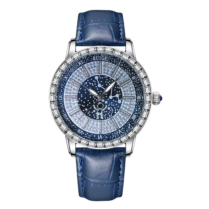 Montre à Quartz Édition Limitée en Acier Inoxydable avec Bracelet en Cuir Véritable Résistante à l'Eau Occasions Spéciales Pour Homme