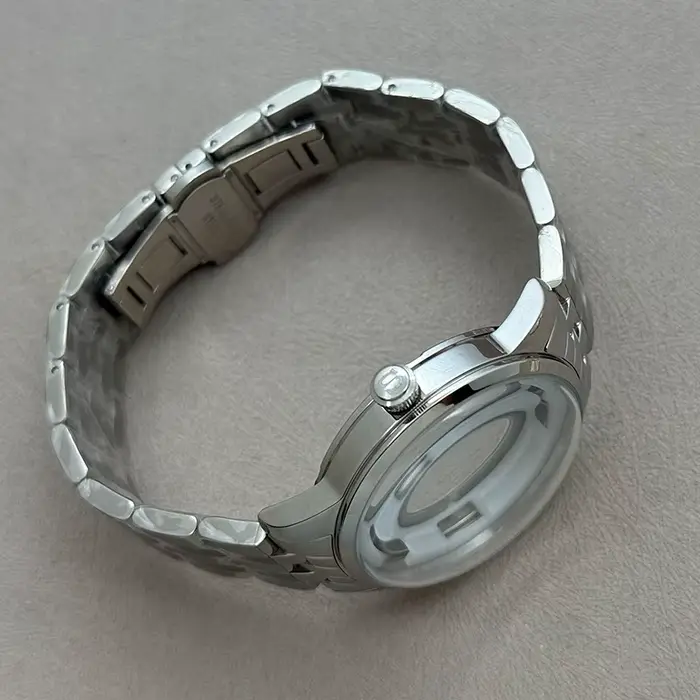 Boîtier de montre mécanique 40mm argenté avec couverture transparente pour mouvements NH35 NH38 4R 7S, parfait pour hommes et femmes, diverses occasions et styles