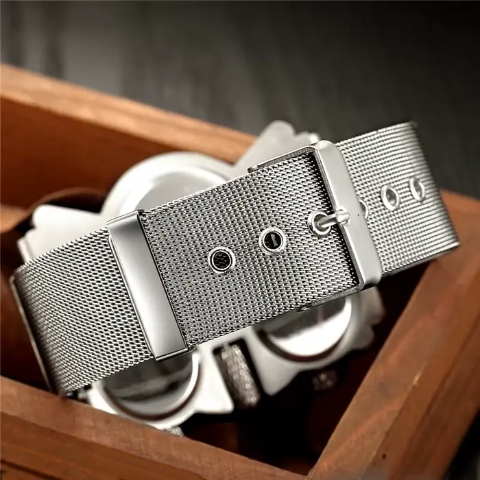 Oulm-Montre à Quartz en Maille pour Homme