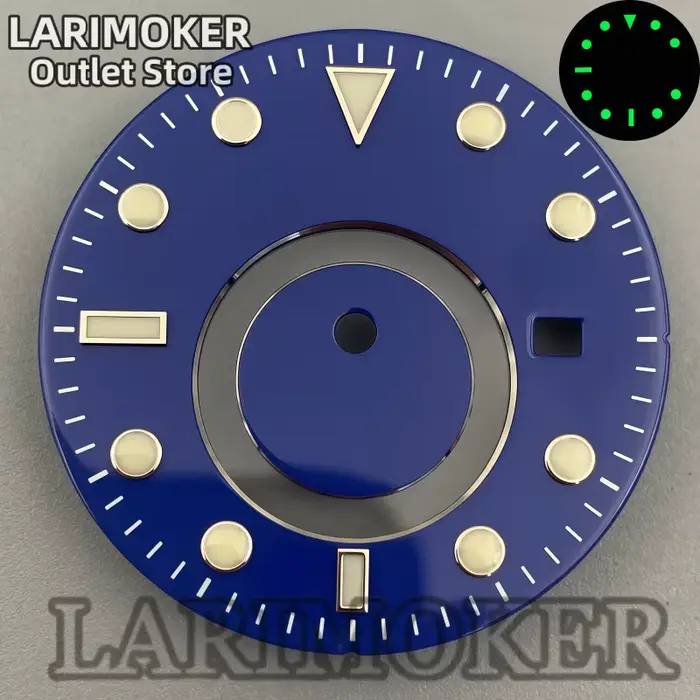 LARIMOKER – cadran lumineux vert mécanique automatique GMT de 31.5mm avec aiguilles