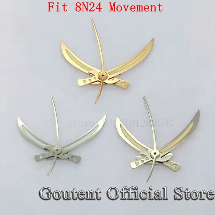 Goutent – aiguilles de montre dorées et argentées