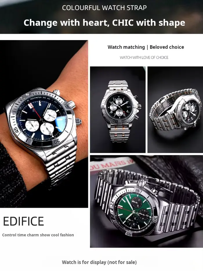 Bracelet de montre en acier inoxydable pour homme