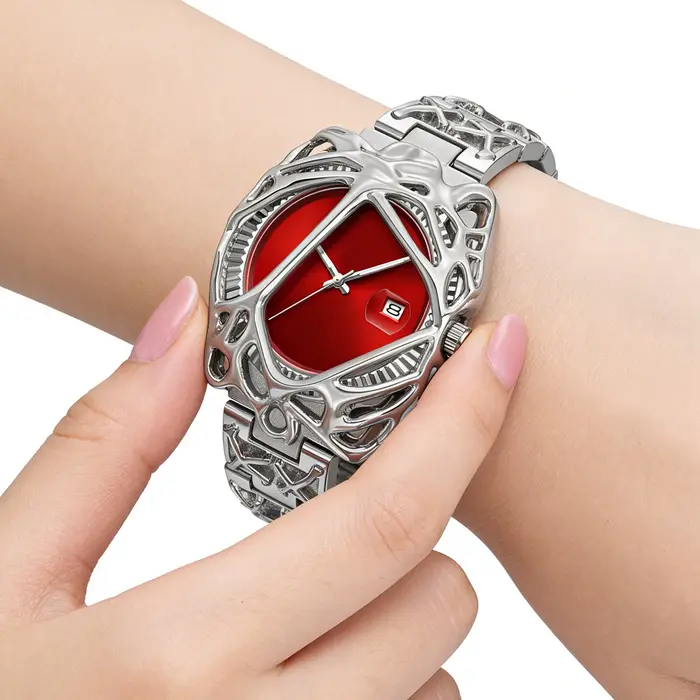Montre PINTIME en alliage résistante à l'eau pour homme avec mouvement quartz et bracelet lumineux pour occasions quotidiennes et spéciales