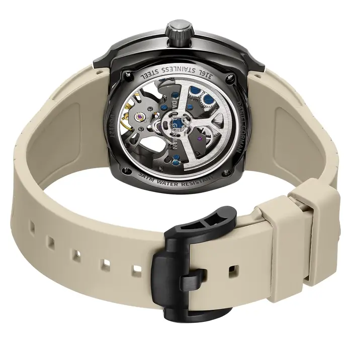 DANIEL GORMAN montre automatique pour hommes de haute qualité avec bracelet en Silicone de sport élégant montres
