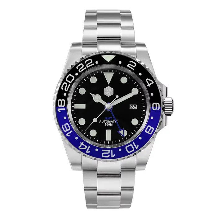 San Martin luxe GMT Hangzhou 6460 hommes montre mécanique automatique affaires sport étanche 200m sa
