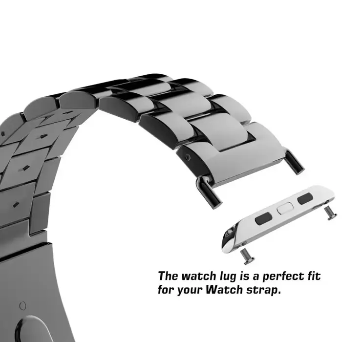 Connecteur de bracelet pour Apple Watch Series 10 9 8 7 6 métallique kaki foncé navajo blanc T18/22 T1B/350 jaune fluo tomate occasions spéciales montres élégantes