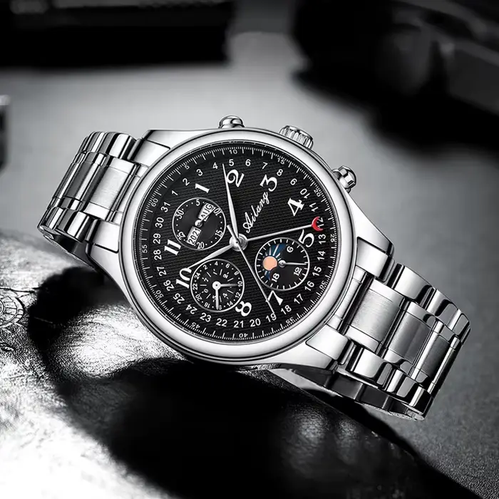 AILANG Top marque de luxe montre mécanique pour hommes calendrier de Phase de lune