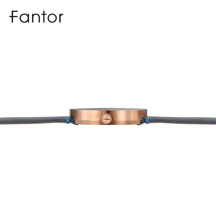 Montre Fantor à Quartz Homme Résistante à L'eau Bracelet en Cuir Occasions Spéciales