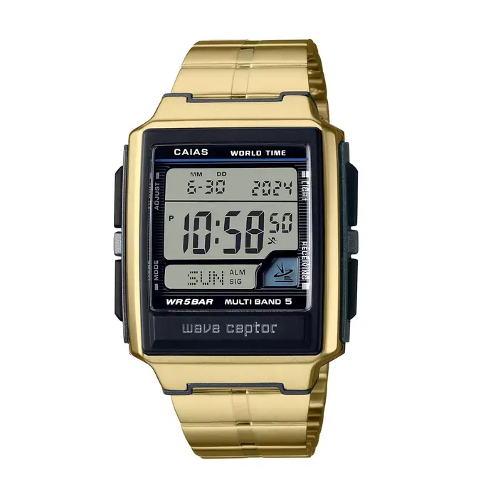 Montre numérique multifonction rétro CAIAS pour homme avec synchronisation automatique et résistance à l'eau 50 mètres occasions spéciales