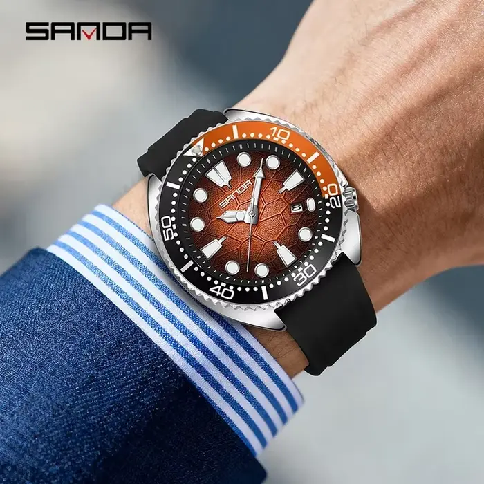 Montre SANDA Quartz Élégante et Résistante à L'Eau Pour Hommes Occasions Spéciales Aventures Urbaines Sportive