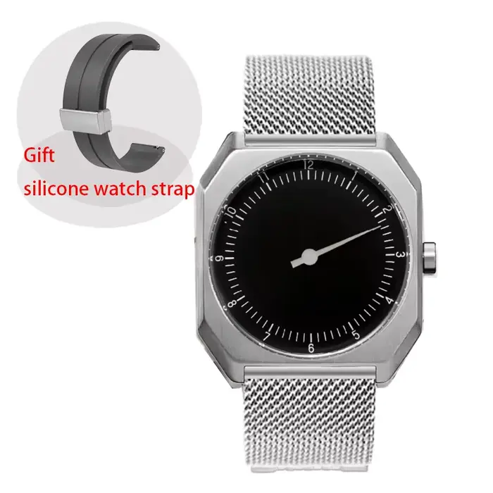 Montre rétro SKU One Pointer pour homme - Montre à quartz carrée de style vintage, design unique, mo