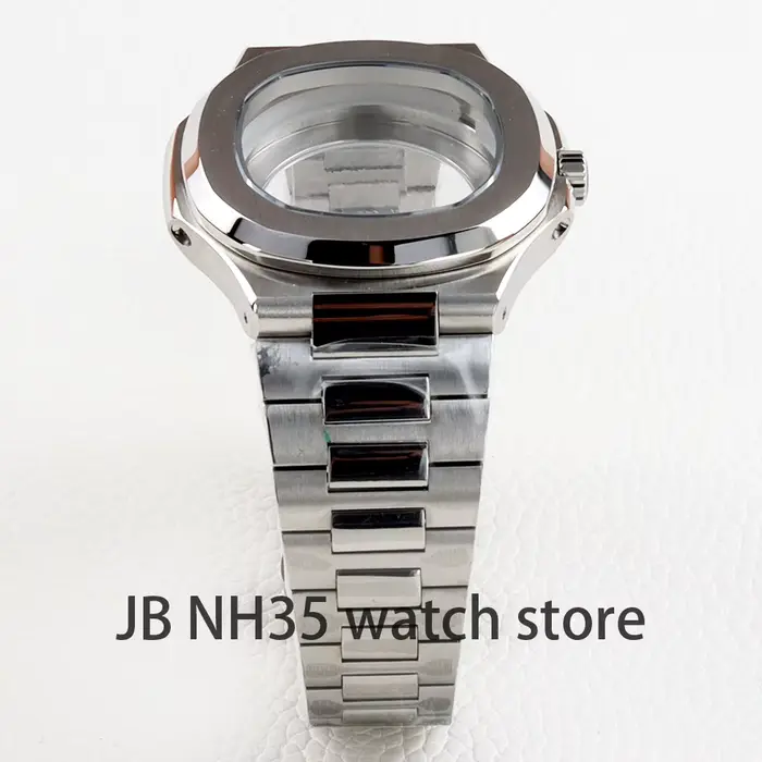 Montre Nautilus avec Boîtier en Acier Inoxydable Compatible Mouvements NH35 NH36 NH38 Occasions Spéciales Robuste Élégante