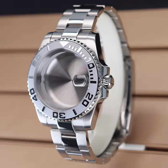 40mm montre 20mm Bracelet ensemble boîtier saphir cristal verre pour Seiko Nh35 Nh36 Eta 2824 mis5 8215 mouvement 28.5mm YACHT-MASTER