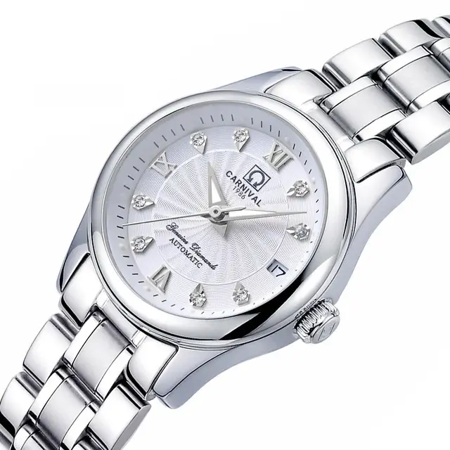 CARNIVAL marque de luxe montre mécanique pour femmes dames mode saphir mouvement automatique montres étanche Reloj Mujer