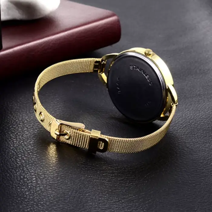Montre-bracelet en or pour femmes, de luxe, à la mode
