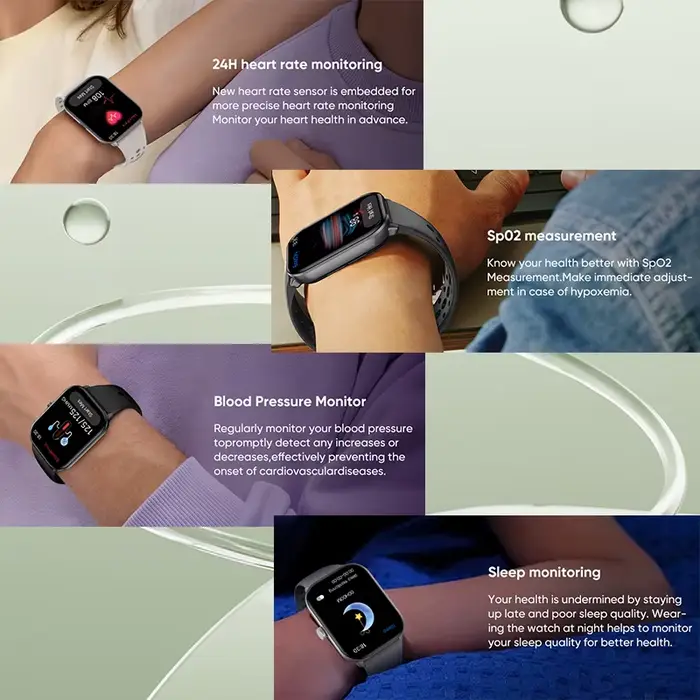 Montre connectée Boxuxing avec écran AMOLED, suivi de la santé et mode sport pour homme et femme occasions spéciales sportives et quotidiennes