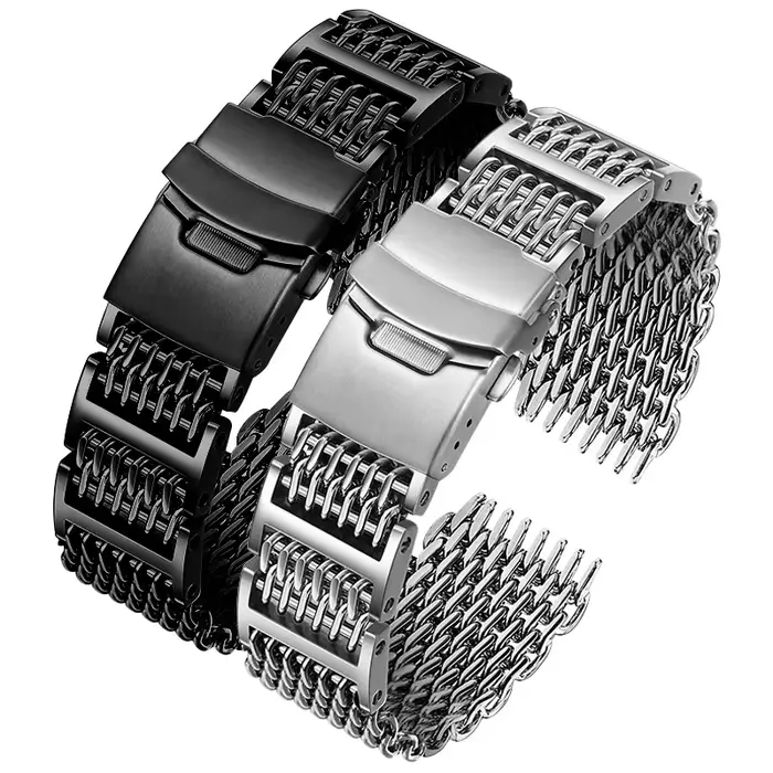 Bracelet Shlavabo Mesh Milan en acier inoxydable élégant pour femmes compatibles avec Hamilton Omega Breitling Citizen SeATM occasions spéciales
