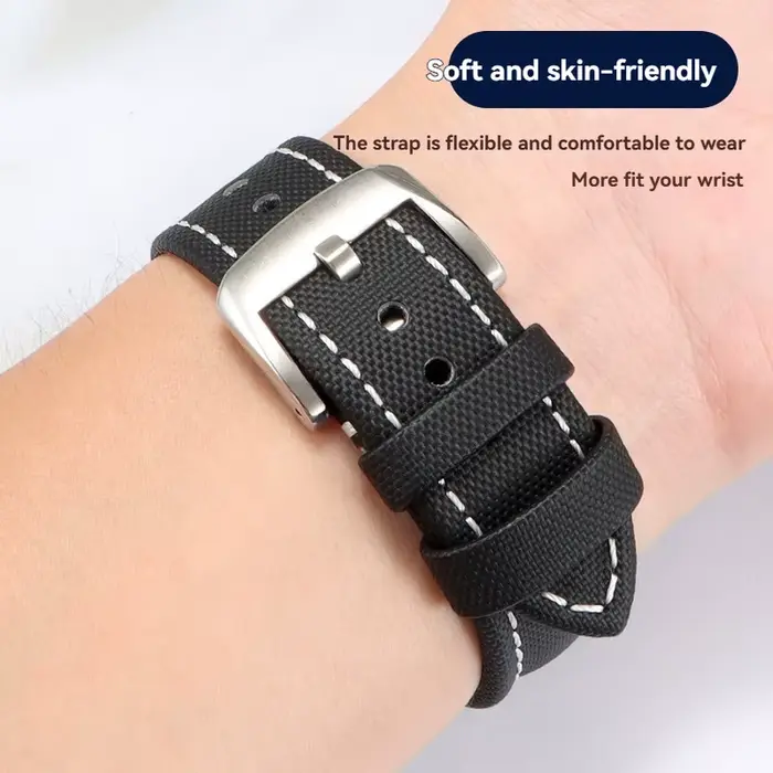 Bracelet de montre en nylon vert Aurora pour Blancpain Fifty Fathoms 50 Finds 5000 5100 5015 5200