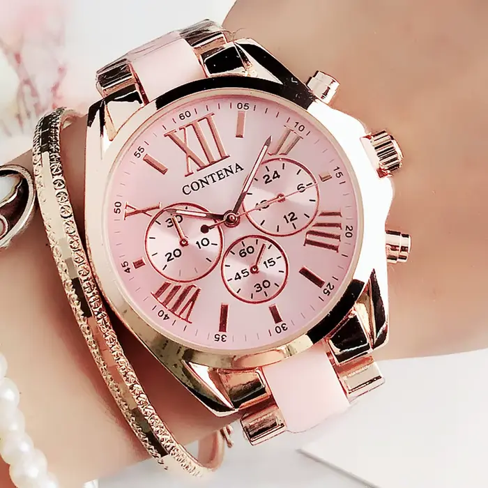 Montres à quartz marron pour femmes