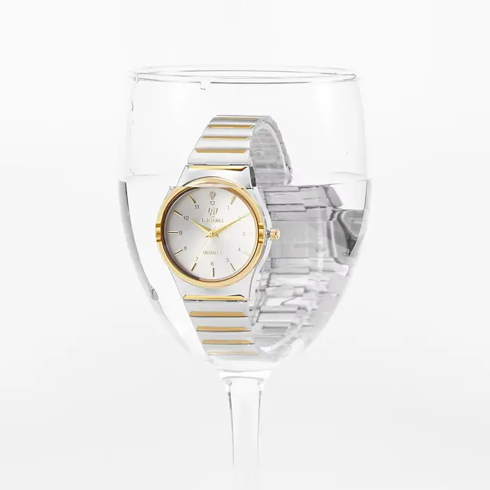 Montres-bracelets Liebig en acier inoxydable pour hommes, résistantes à l'eau, quartz, style décontracté et luxueux, parfaites pour diverses occasions et comme cadeau