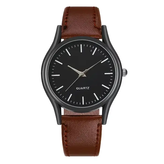 Montre homme Moonbiffy rétro Quartz avec bracelet céramique simulé pour toutes occasions