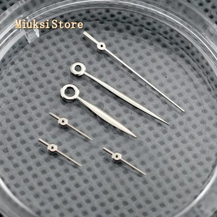 Parhéritage-Kit d'aiguilles de montre argentées et bleues