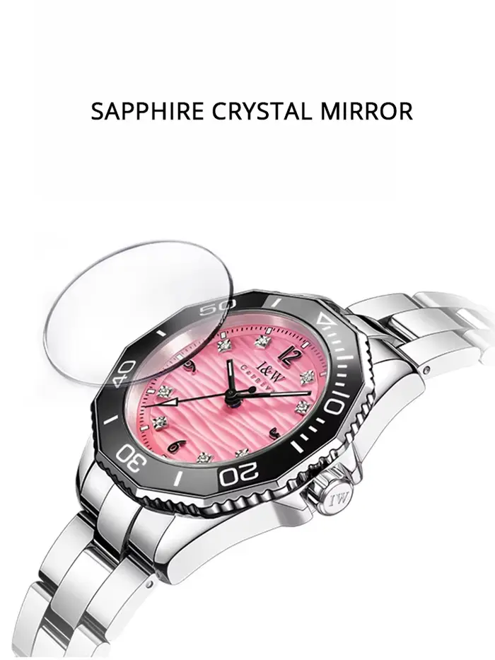 Montre IW CARNIVAL Quartz pour Femmes Saphir Élégante Occasions Spéciales Robuste Pratique