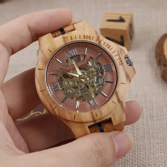 Montre mécanique creuse pour hommes