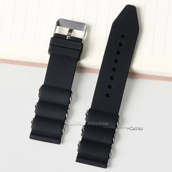 Bracelet de montre de Sport en Silicone noir étanche