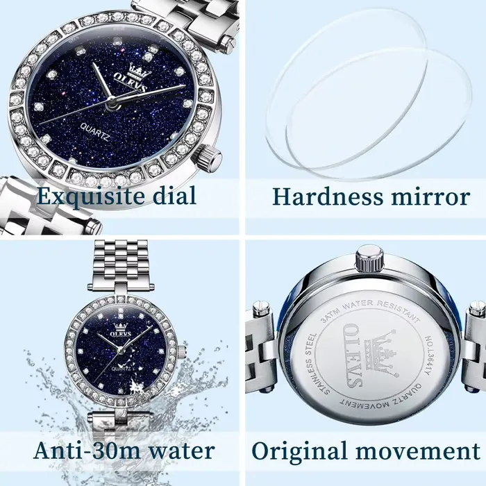 OLEVS luxe haut marque femmes montres élégant mode ciel étoilé cadran montre à Quartz
