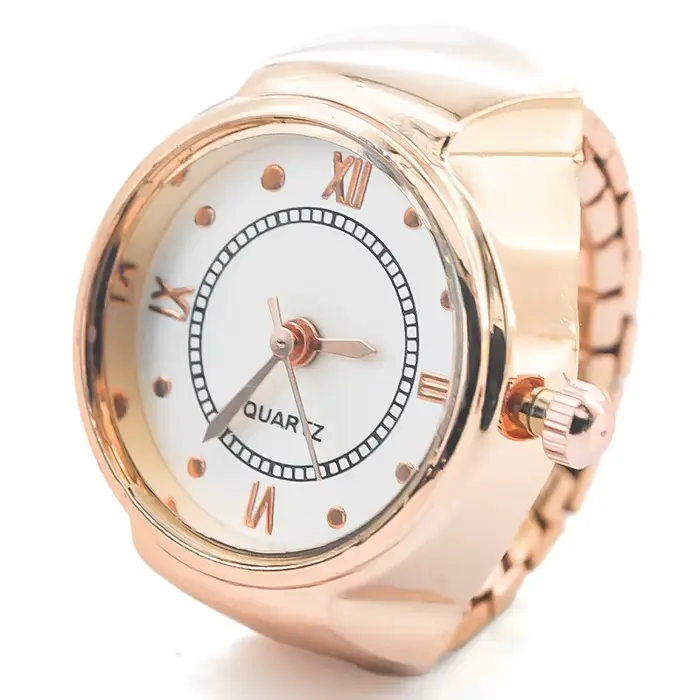 Nouvelles offres spéciales montres à anneau littéral romain créatif avec boîtiers en alliage, cadran