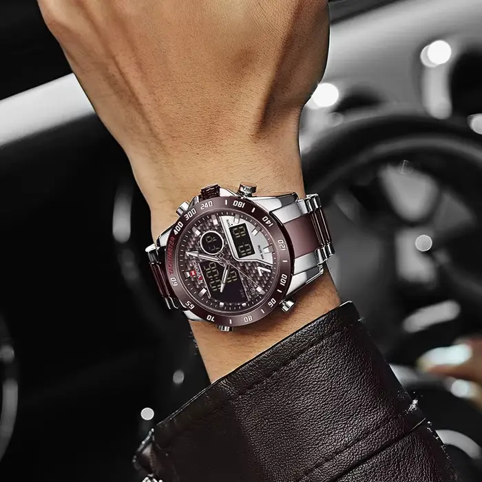 Montre à quartz électronique étanche pour homme
