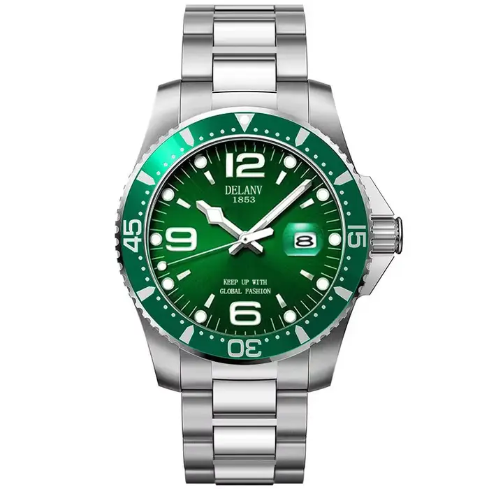 Montre pour homme, montre à quartz tendance et élégante avec bracelet en acier
