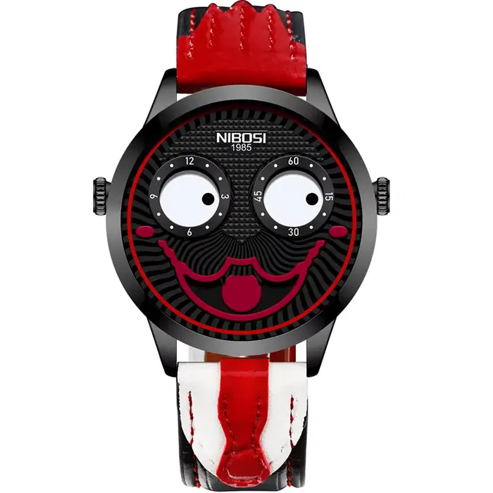 Cool Joker montre hommes classique hommes Clown montres mode bracelet en cuir étanche montres à Quar
