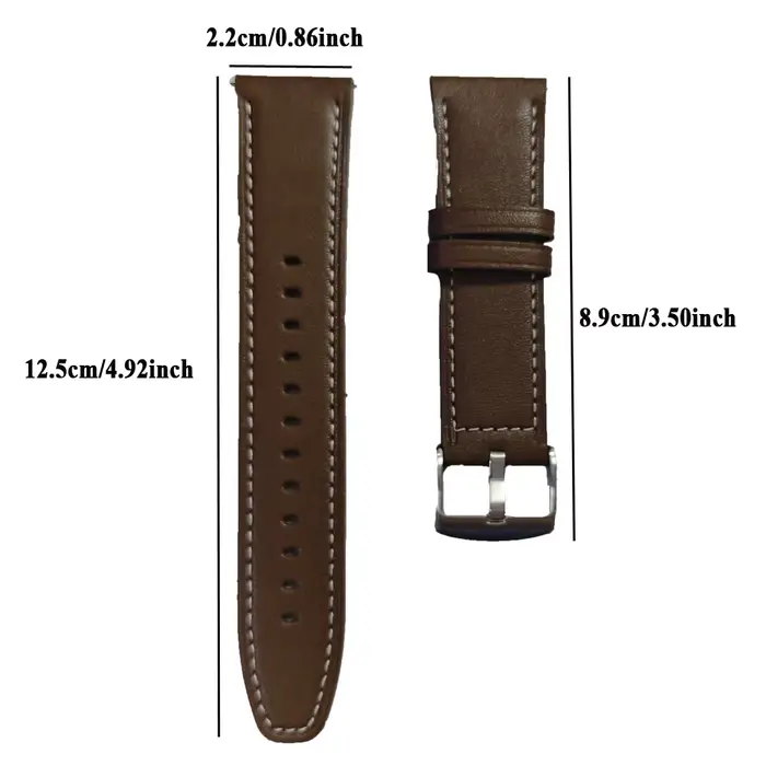Bracelet de montre en cuir officiel 22mm
