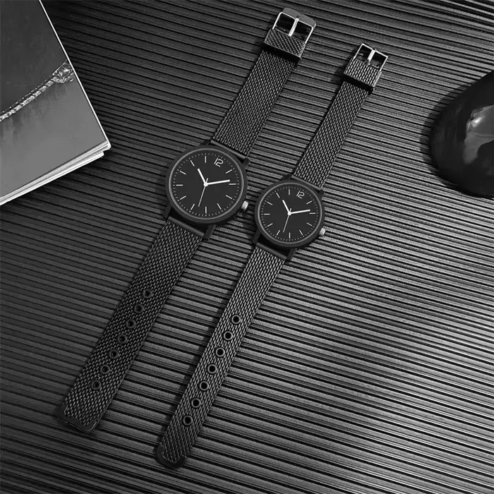Montres de couple Moonbiffy Fashion Casual Bracelets Acrylique Étanches pour Hommes Femmes Occasions Spéciales