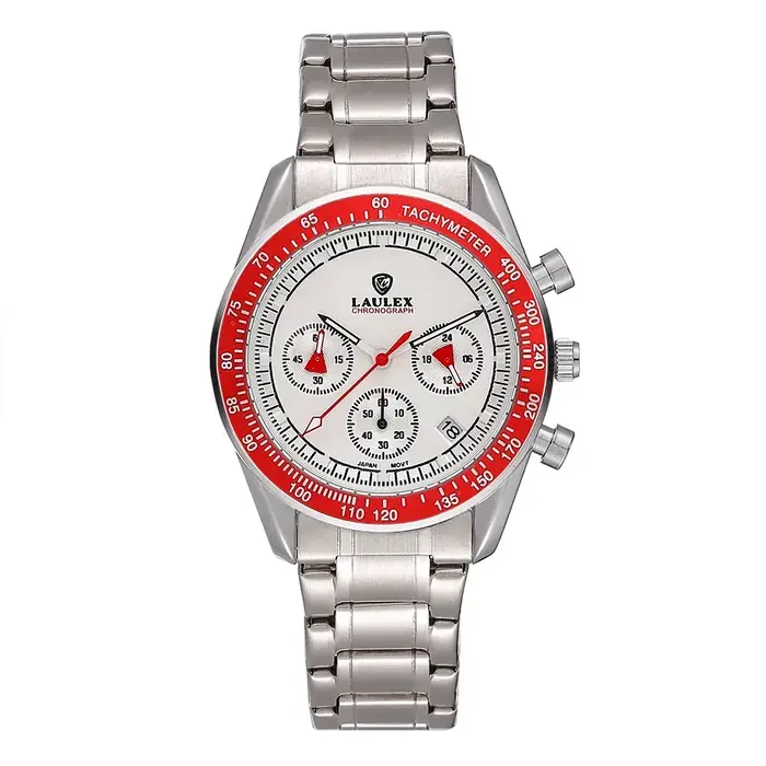 LAULEX – montre à quartz de luxe en acier inoxydable