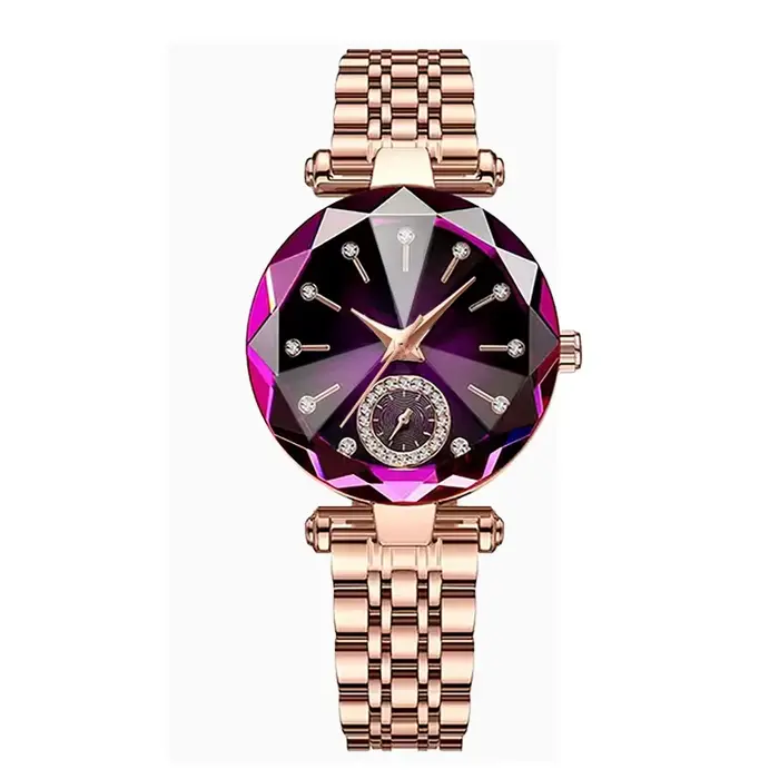 Montre-bracelet féminine de luxe élégante en acier inoxydable diamants quartz pour femmes occasions spéciales soirée cérémonies