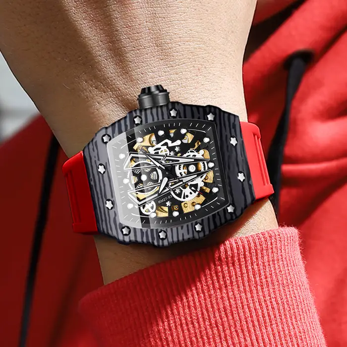 Montres mécaniques squelette BINBOND pour hommes