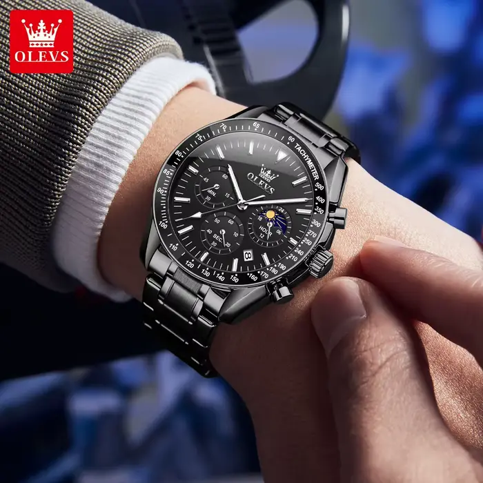 Montre à quartz OLEVS 3618 en promotion pour homme