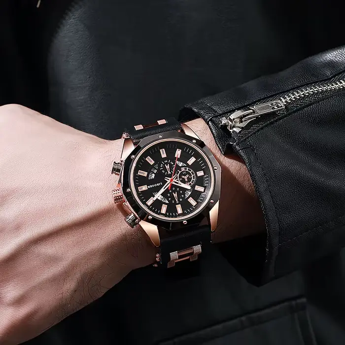 Montre à Quartz pour hommes d'affaires
