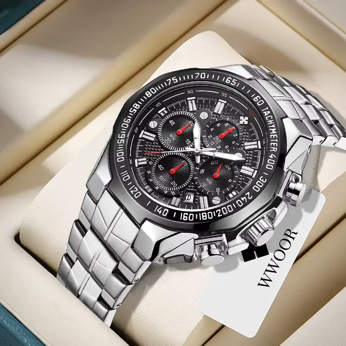 WWOOR Sport montres pour hommes haut de gamme de luxe